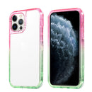 Gradient PC Phone Case For iPhone 13(Pink Green)