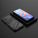 For Xiaomi Redmi Note 11 China Punk Armor 2 in 1 PC + TPU Shockproof Phone Case with Invisible Holder(Black)