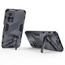 For Xiaomi Redmi Note 11 China Punk Armor 2 in 1 PC + TPU Shockproof Phone Case with Invisible Holder(Gray)