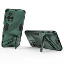 For Xiaomi Redmi Note 11 China Punk Armor 2 in 1 PC + TPU Shockproof Phone Case with Invisible Holder(Green)