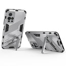 For Xiaomi Redmi Note 11 China Punk Armor 2 in 1 PC + TPU Shockproof Phone Case with Invisible Holder(White)