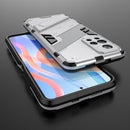 For Xiaomi Redmi Note 11 China Punk Armor 2 in 1 PC + TPU Shockproof Phone Case with Invisible Holder(White)