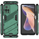 For Xiaomi Redmi Note 11 Pro / Note 11 Pro+ Punk Armor 2 in 1 PC + TPU Shockproof Phone Case with Invisible Holder(Green)