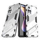 For Xiaomi Redmi Note 11 Pro / Note 11 Pro+ Punk Armor 2 in 1 PC + TPU Shockproof Phone Case with Invisible Holder(White)