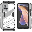 For Xiaomi Redmi Note 11 Pro / Note 11 Pro+ Punk Armor 2 in 1 PC + TPU Shockproof Phone Case with Invisible Holder(White)