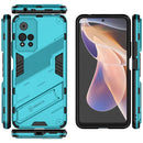 For Xiaomi Redmi Note 11 Pro / Note 11 Pro+ Punk Armor 2 in 1 PC + TPU Shockproof Phone Case with Invisible Holder(Blue)
