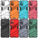 For Xiaomi Redmi Note 11 Pro / Note 11 Pro+ Punk Armor 2 in 1 PC + TPU Shockproof Phone Case with Invisible Holder(Light Red)