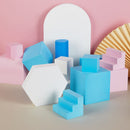 6 in 1 Cube Geometric Cube Photography Background Foam Props(Pink)