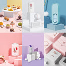 6 in 1 Cube Geometric Cube Photography Background Foam Props(Pink)