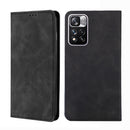 For Xiaomi Redmi Note 11 Pro Skin Feel Magnetic Horizontal Flip Leather Phone Case with Holder & Card Slots(Black)