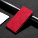 For Xiaomi Redmi Note 11 Pro Skin Feel Magnetic Horizontal Flip Leather Phone Case with Holder & Card Slots(Red)