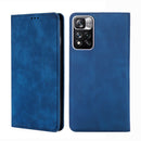 For Xiaomi Redmi Note 11 Pro Skin Feel Magnetic Horizontal Flip Leather Phone Case with Holder & Card Slots(Blue)
