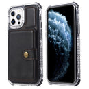 Wallet Card Shockproof Phone Case For iPhone 11 Pro Max(Black)