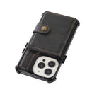 Wallet Card Shockproof Phone Case For iPhone 11 Pro Max(Black)