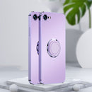 Electroplated Frosted TPU Ring Holder Phone Case For iPhone SE 2022 / SE 2020 / 7 / 8(Lavender Purple)