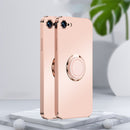 Electroplated Frosted TPU Ring Holder Phone Case For iPhone SE 2022 / SE 2020 / 7 / 8(Light Pink)