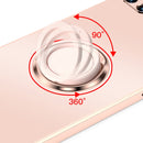 Electroplated Frosted TPU Ring Holder Phone Case For iPhone SE 2022 / SE 2020 / 7 / 8(Light Pink)