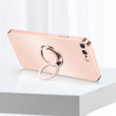 Electroplated Frosted TPU Ring Holder Phone Case For iPhone SE 2022 / SE 2020 / 7 / 8(Light Pink)
