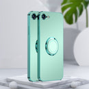 Electroplated Frosted TPU Ring Holder Phone Case For iPhone SE 2022 / SE 2020 / 7 / 8(Light Green)