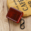 Solid Wood Earphone Protective Case For AirPods 3(Red)