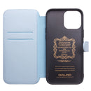 QIALINO Magnetic Buckle Phone Leather Case with Card Slot For iPhone 13 Pro Max(Sierra Blue)