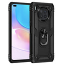 For Huawei nova 8i Shockproof TPU + PC Phone Case with 360 Degree Rotating Holder(Black)