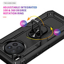 For Huawei nova 8i Shockproof TPU + PC Phone Case with 360 Degree Rotating Holder(Black)