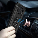 For Huawei nova 8i Shockproof TPU + PC Phone Case with 360 Degree Rotating Holder(Black)