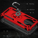 For Huawei nova 8i Shockproof TPU + PC Phone Case with 360 Degree Rotating Holder(Red)