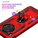 For Huawei nova 8i Shockproof TPU + PC Phone Case with 360 Degree Rotating Holder(Red)