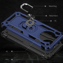 For Huawei nova 8i Shockproof TPU + PC Phone Case with 360 Degree Rotating Holder(Blue)