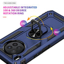 For Huawei nova 8i Shockproof TPU + PC Phone Case with 360 Degree Rotating Holder(Blue)