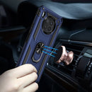 For Huawei nova 8i Shockproof TPU + PC Phone Case with 360 Degree Rotating Holder(Blue)