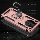 For Huawei nova 8i Shockproof TPU + PC Phone Case with 360 Degree Rotating Holder(Rose Gold)