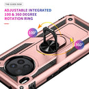 For Huawei nova 8i Shockproof TPU + PC Phone Case with 360 Degree Rotating Holder(Rose Gold)