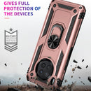 For Huawei nova 8i Shockproof TPU + PC Phone Case with 360 Degree Rotating Holder(Rose Gold)