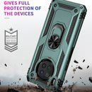 For Huawei nova 8i Shockproof TPU + PC Phone Case with 360 Degree Rotating Holder(Dark Green)