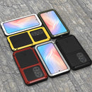 For Huawei P50 Pro LOVE MEI Metal Shockproof Waterproof Dustproof Protective Phone Case without Glass(Yellow)