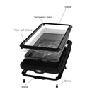 For Samsung Galaxy S21 FE LOVE MEI Metal Shockproof Waterproof Dustproof Protective Phone Case with Glass(Black)