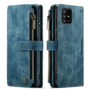For Samsung Galaxy A71 4G CaseMe-C30 Multifunctional Horizontal Flip PU + TPU Phone Case(Blue)