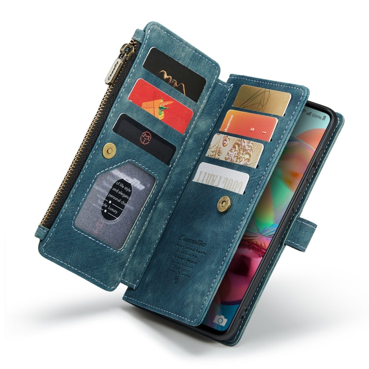 For Samsung Galaxy A71 4G CaseMe-C30 Multifunctional Horizontal Flip PU + TPU Phone Case(Blue)