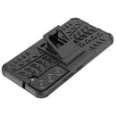 For Samsung Galaxy S22 5G Tire Texture Shockproof TPU+PC Phone Case with Holder(Black)