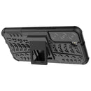 For Samsung Galaxy S22 5G Tire Texture Shockproof TPU+PC Phone Case with Holder(Black)