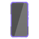 For Samsung Galaxy S22 5G Tire Texture Shockproof TPU+PC Phone Case with Holder(Purple)