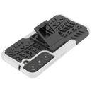 For Samsung Galaxy S22 5G Tire Texture Shockproof TPU+PC Phone Case with Holder(White)