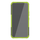 For Samsung Galaxy S22 5G Tire Texture Shockproof TPU+PC Phone Case with Holder(Green)