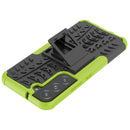 For Samsung Galaxy S22 5G Tire Texture Shockproof TPU+PC Phone Case with Holder(Green)