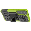 For Samsung Galaxy S22 5G Tire Texture Shockproof TPU+PC Phone Case with Holder(Green)