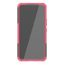 For Samsung Galaxy S22 5G Tire Texture Shockproof TPU+PC Phone Case with Holder(Pink)