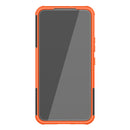 For Samsung Galaxy S22 5G Tire Texture Shockproof TPU+PC Phone Case with Holder(Orange)